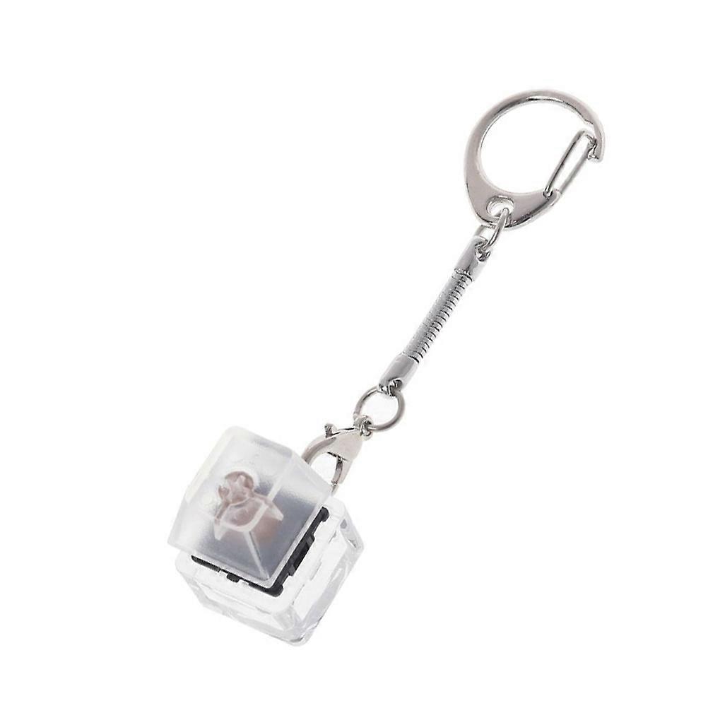 Mechanical Keyboard Tester Keychain for Gift Accessory with 2Pcs Coffee ABS