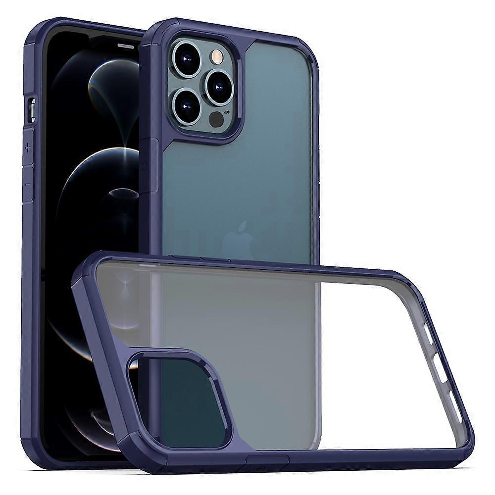 For iPhone 12 Pro Max Case Anti-Scratch TPU + PC Clear Back Shell