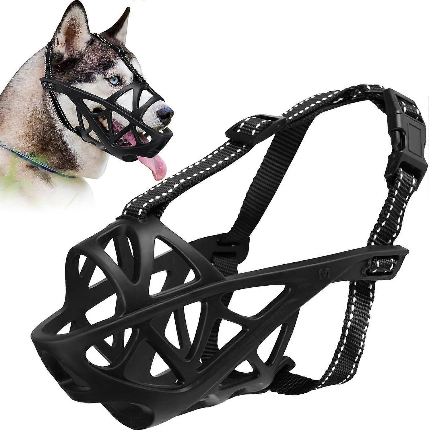 Dog Muzzle for Large Sized Dog - Medium Sized Dogs, Small Basket Muzzle to Prevent Biting - for Barking, Breathable, Allows Panting Drinking, Suitable
