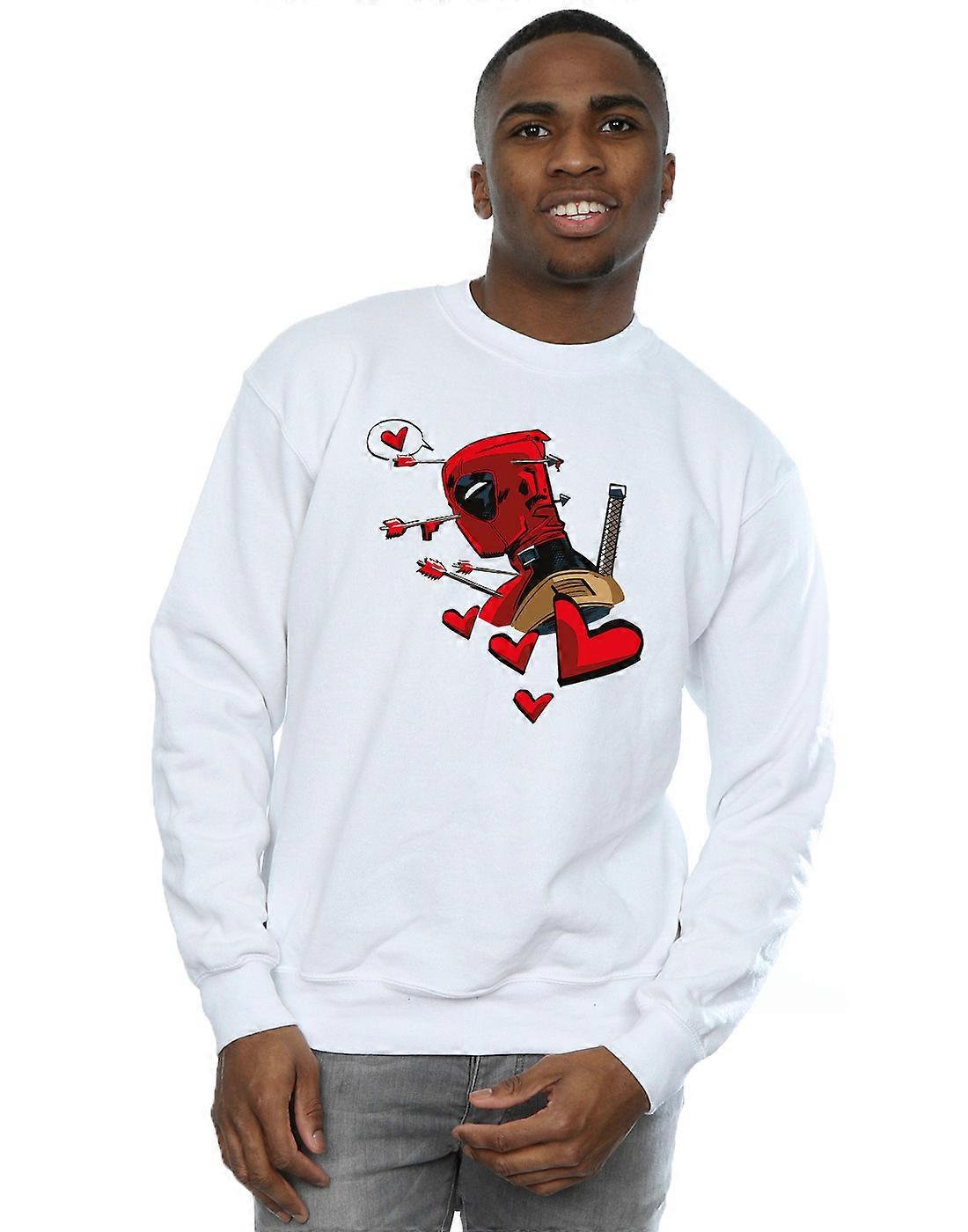 Marvel Men's Deadpool Love Arrow Sweatshirt