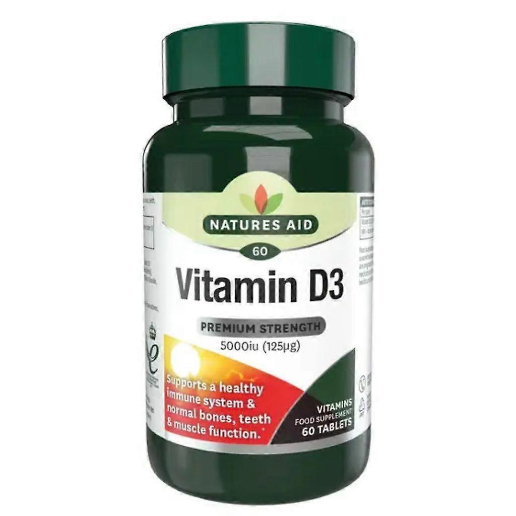 Nature's Aid Vitamin D3 5000iu (125ug) Tablets 60