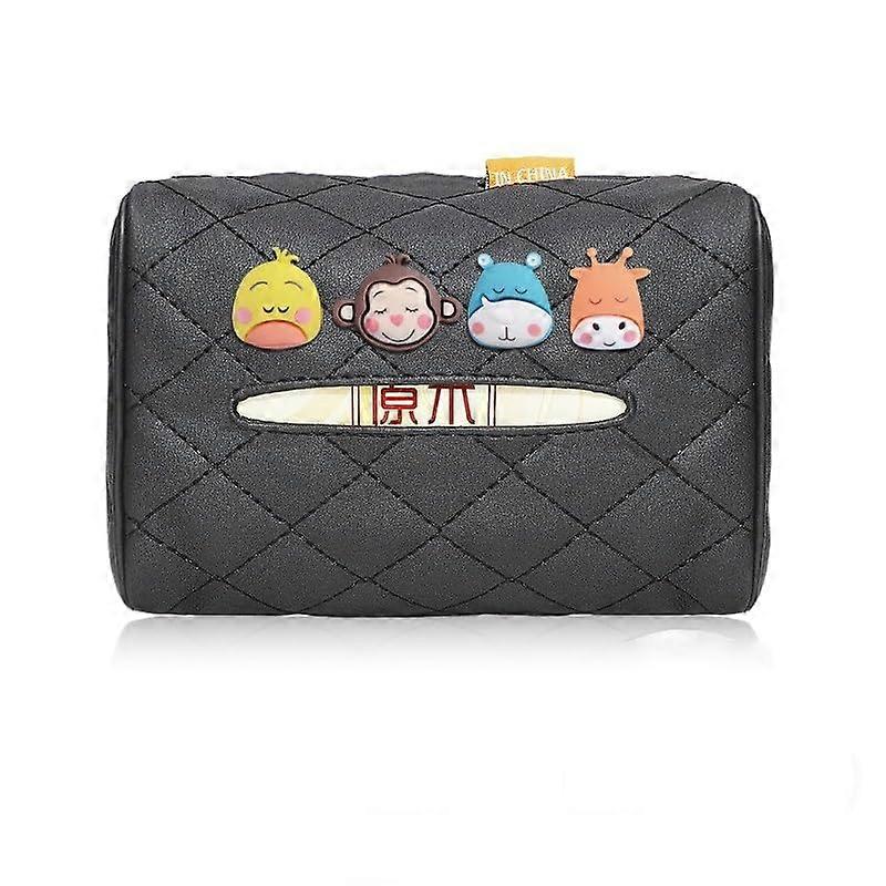 PU Leather Car Tissue Holder with Waterproof Lining for Back Seat Headrest or Armrest