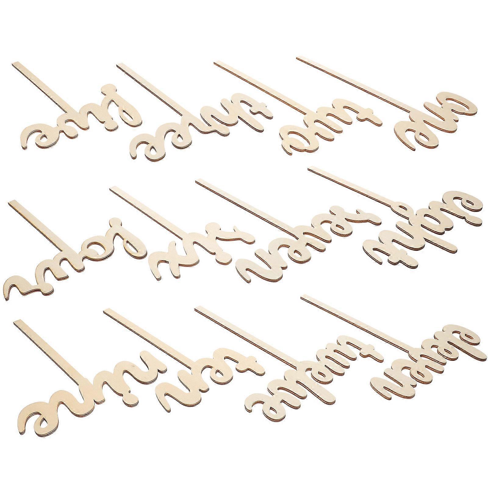 Table Numbers Wooden Table Numbers for Wedding Use 12Pcs on Sticks