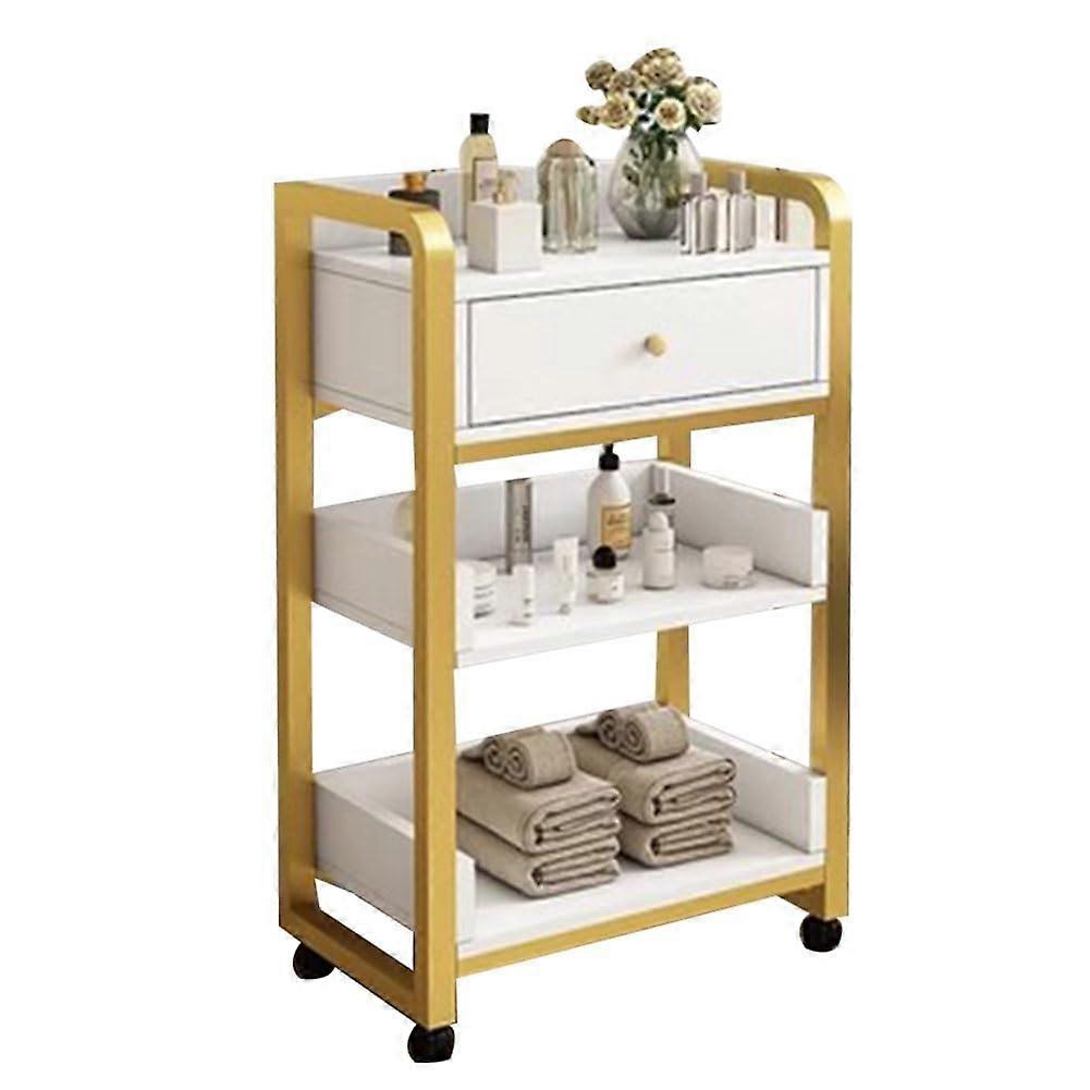 Professional Salon Trolley with Drawers, MultiLayer Storage, Lockable Wheels, 80x44x34cm