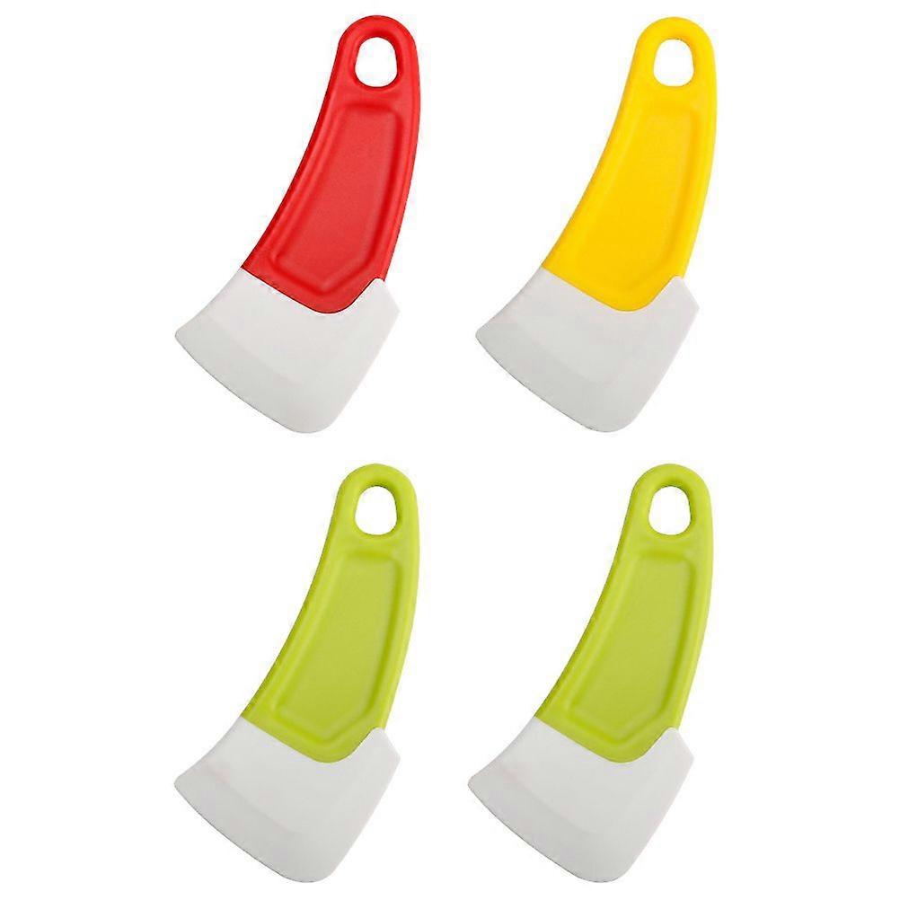 4Pcs Multifunctional Kitchen Scraper Pot Plate Scraper Jam Scraper Mixed color
