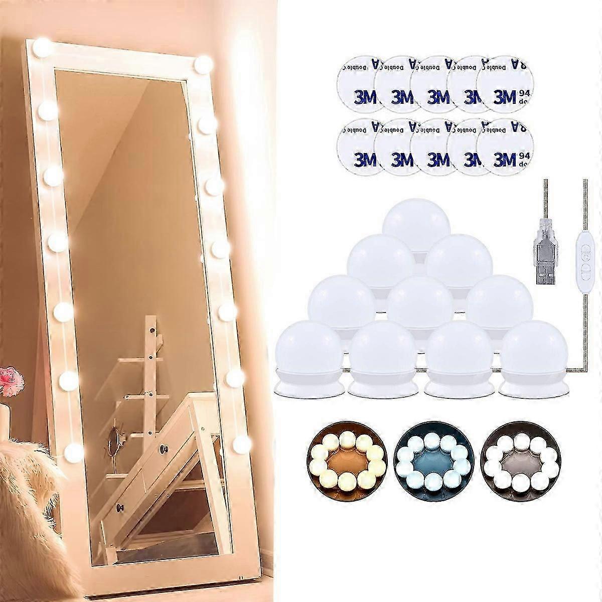 Stylish Hollywood Mirror, Replaceable Bulbs for Easy Maintenance, Color Tunable