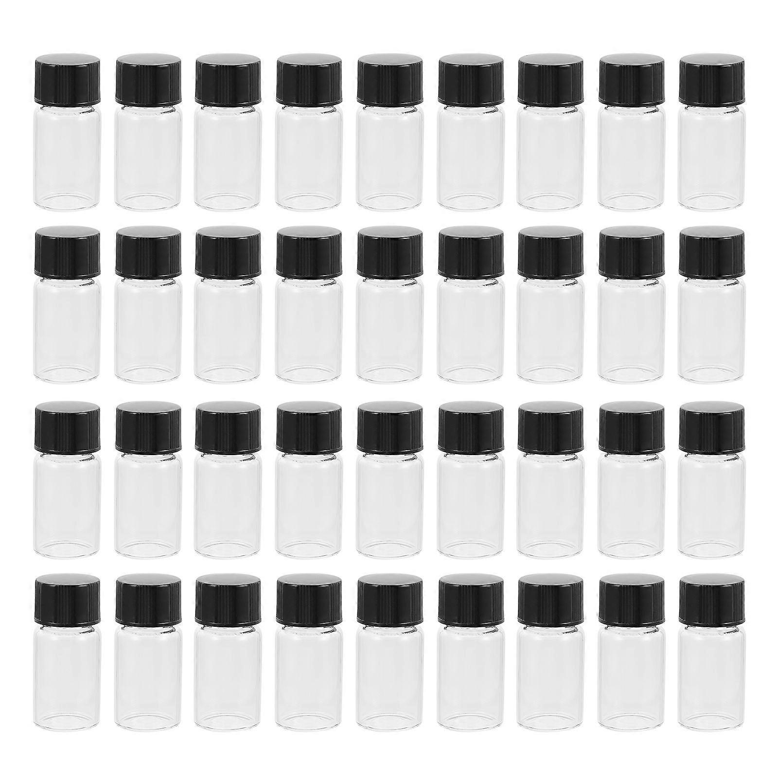 100pcs Transparent Glass Sample Bottles Small Sample Bottles Reagent Bottles