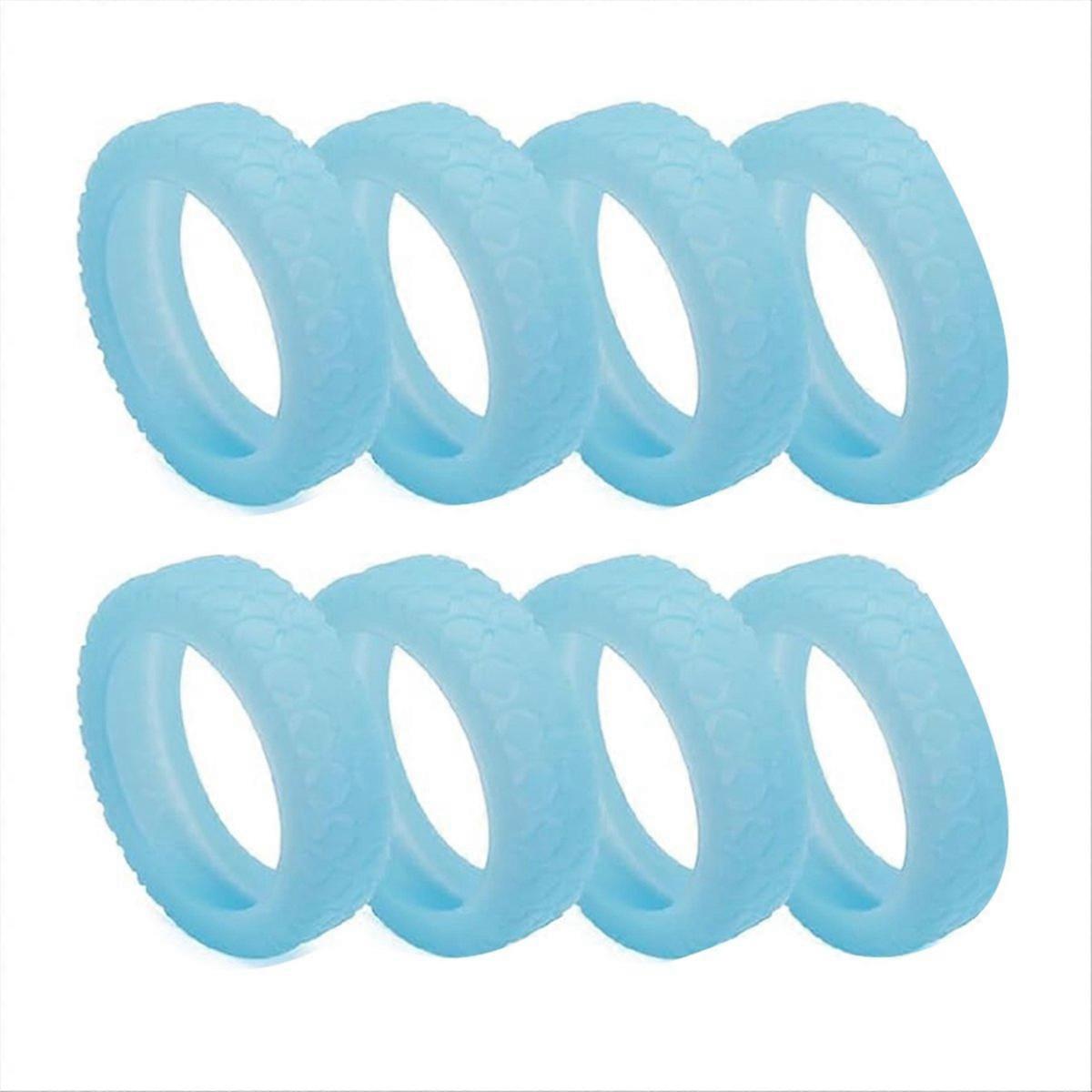 8Pc Suitcases Wheel Covers,for Most 8 Spinner Wheels Fluorescent blue