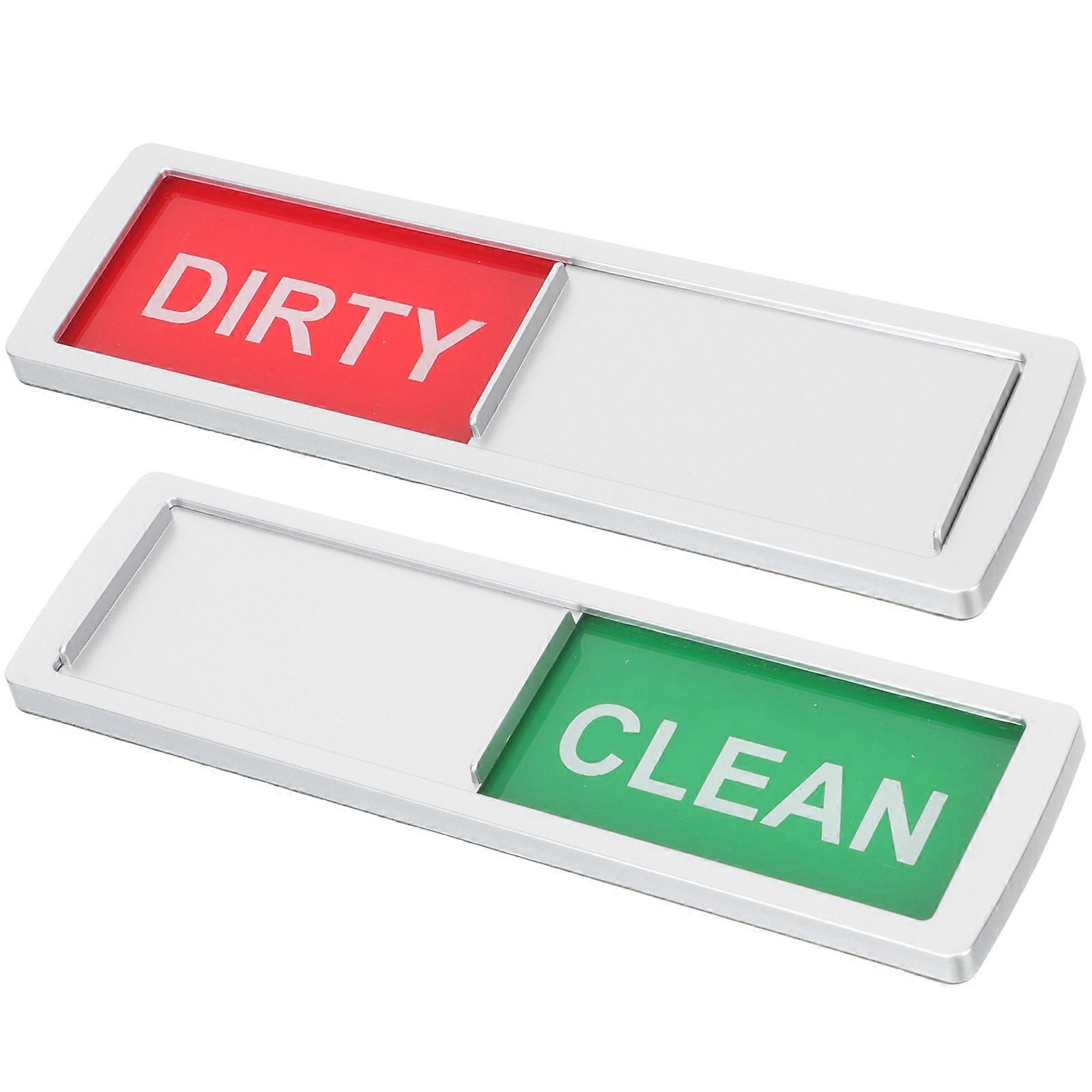 Dishwasher Magnet Cleaning Tip Sign for Kitchen Use 2Pcs Clean Dirty