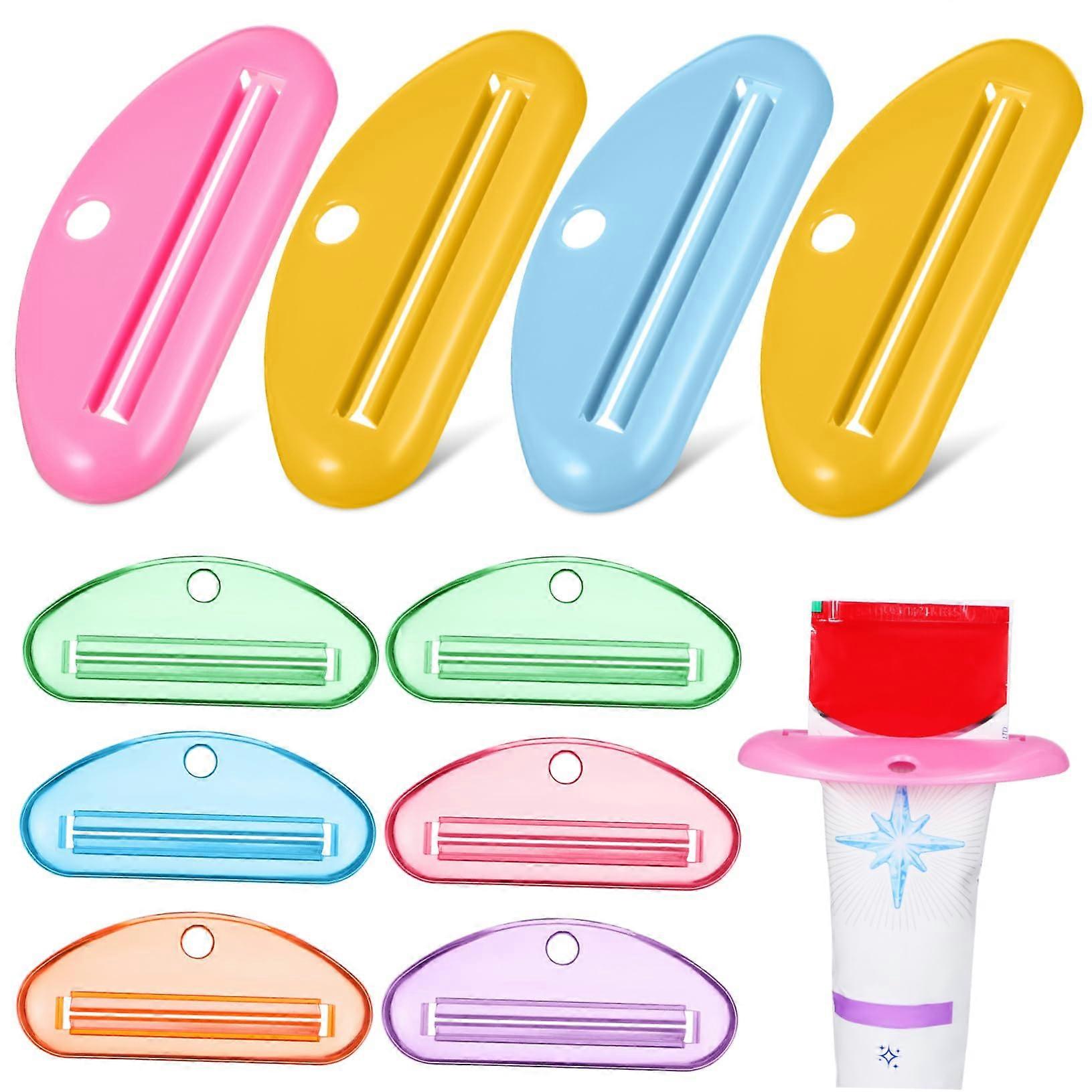 10pcs Bright Toothpaste Squeezer Roller for Bathroom WasteReducing Easy Tube Attachment
