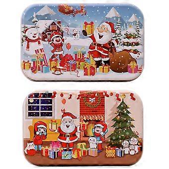 Christmas Santa Puzzle Toy for Playing 2Sets Durable Wooden Educational Jigsaw