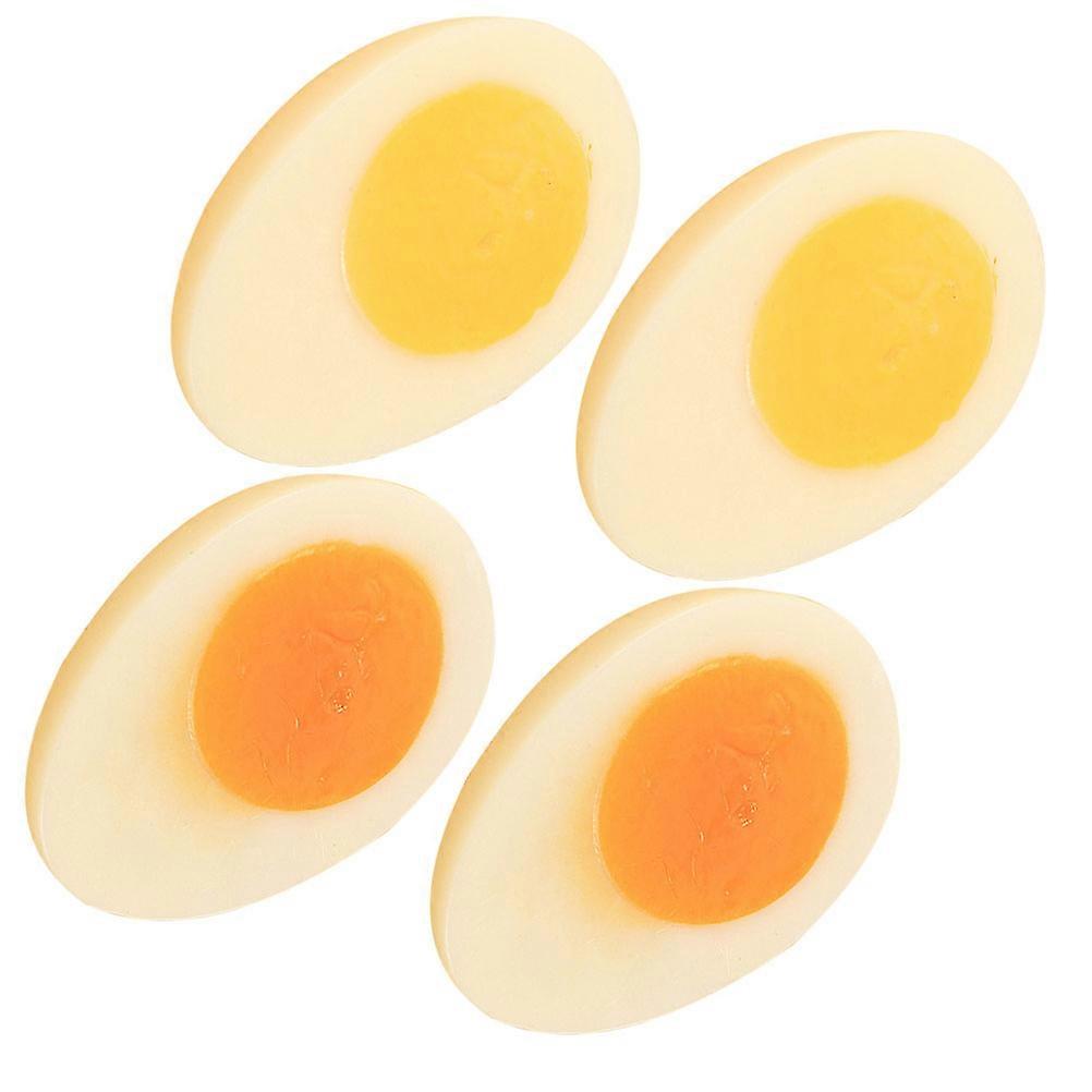 Faux Eggs Water Boiled Egg Model for Decoration 4Pcs Simulated Set