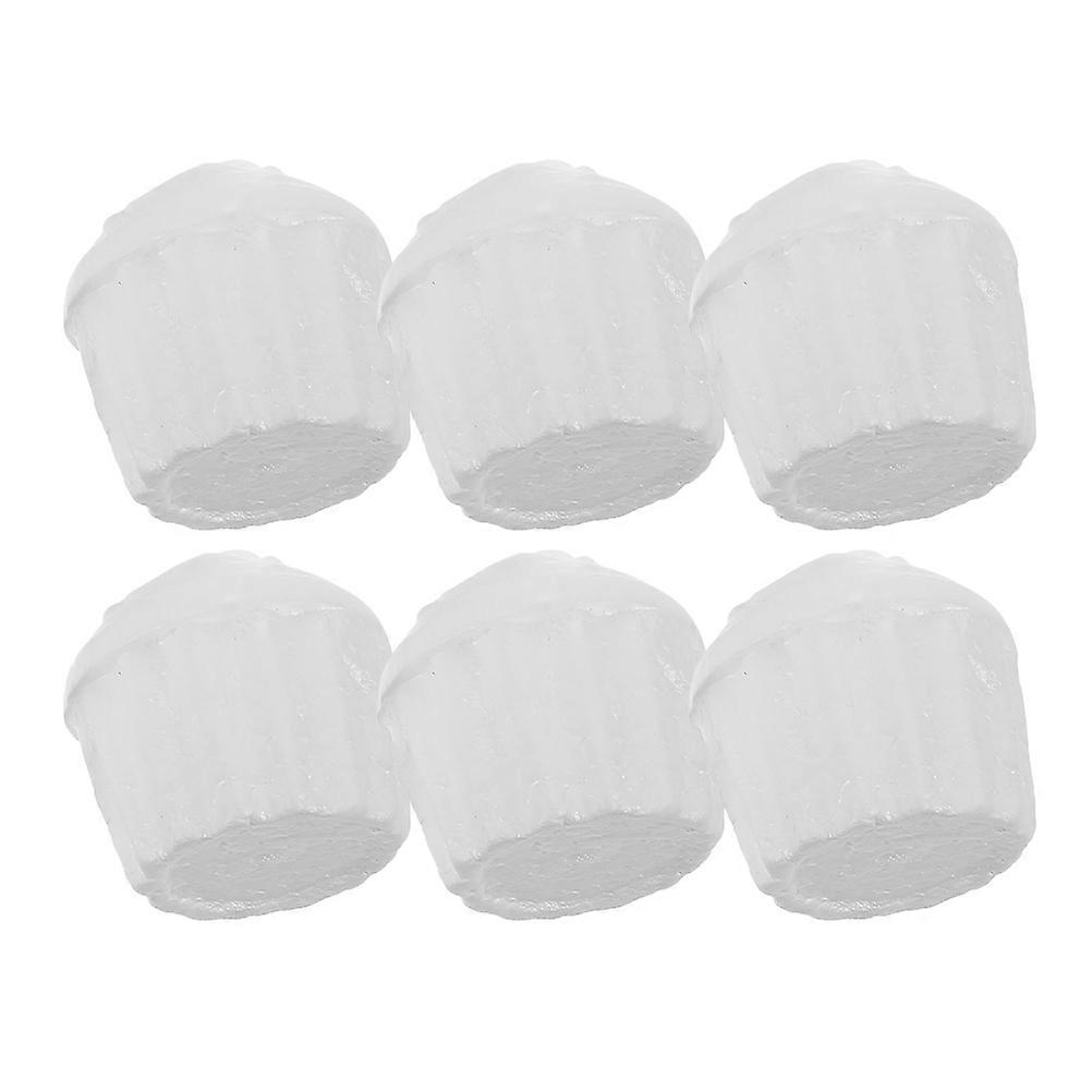 Foam Cake Model for Cake Decorating 6Pcs White Foam Cupcake Dummies
