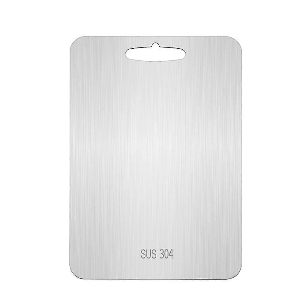 Silver Stainless Steel Chopping Board for Kitchen Use 1Pcs Double-Side Cutting Board