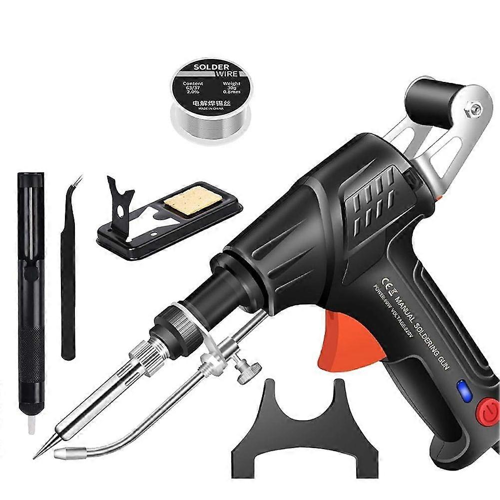 Rectionrae Internally Heated Industrial Welding Tools, Rectionrae Welder Set,Multi-Function Soldering Iron Black,US Plug