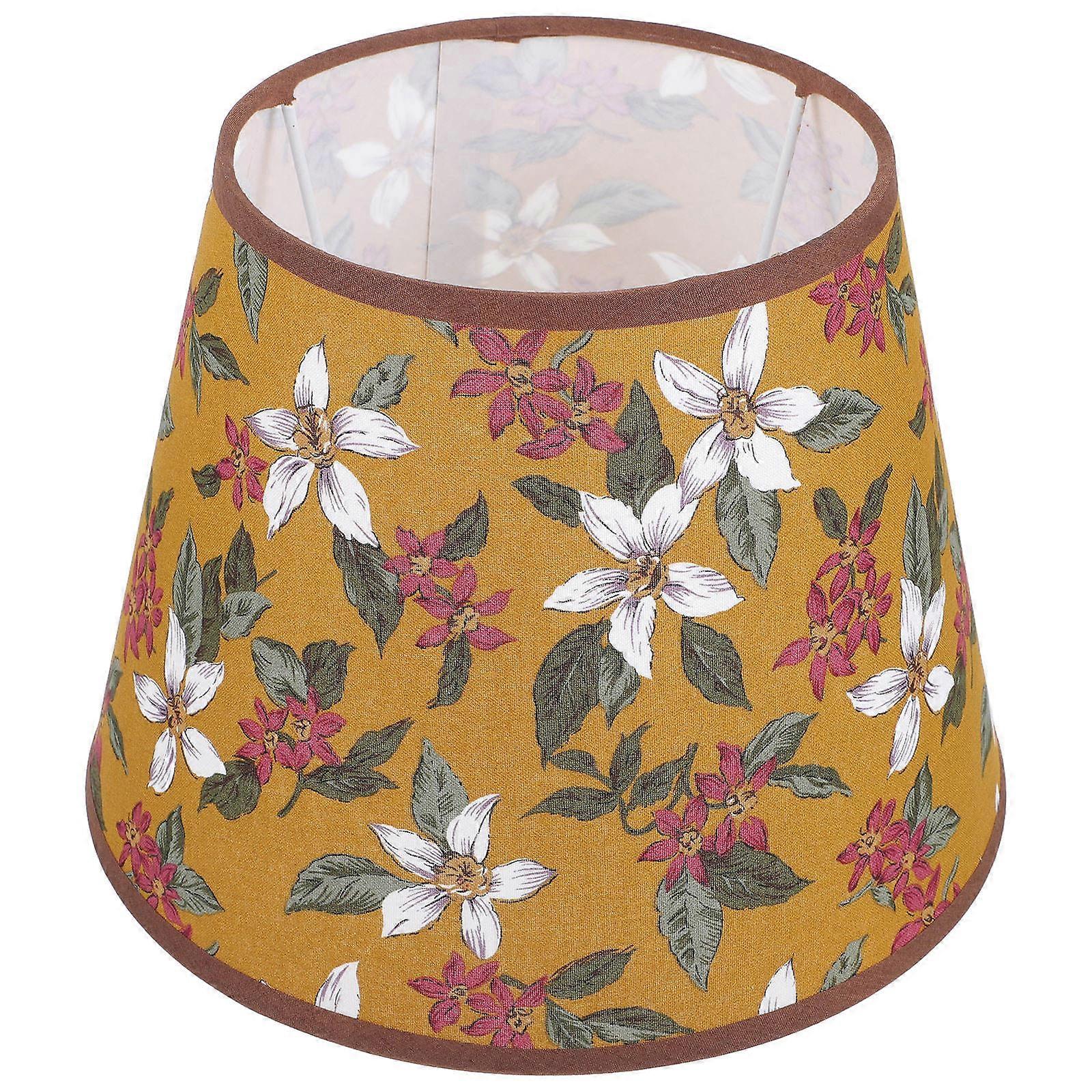 Flower Cloth Lampshade Small Lampshade for Decor with E27 Socket Vintage Design