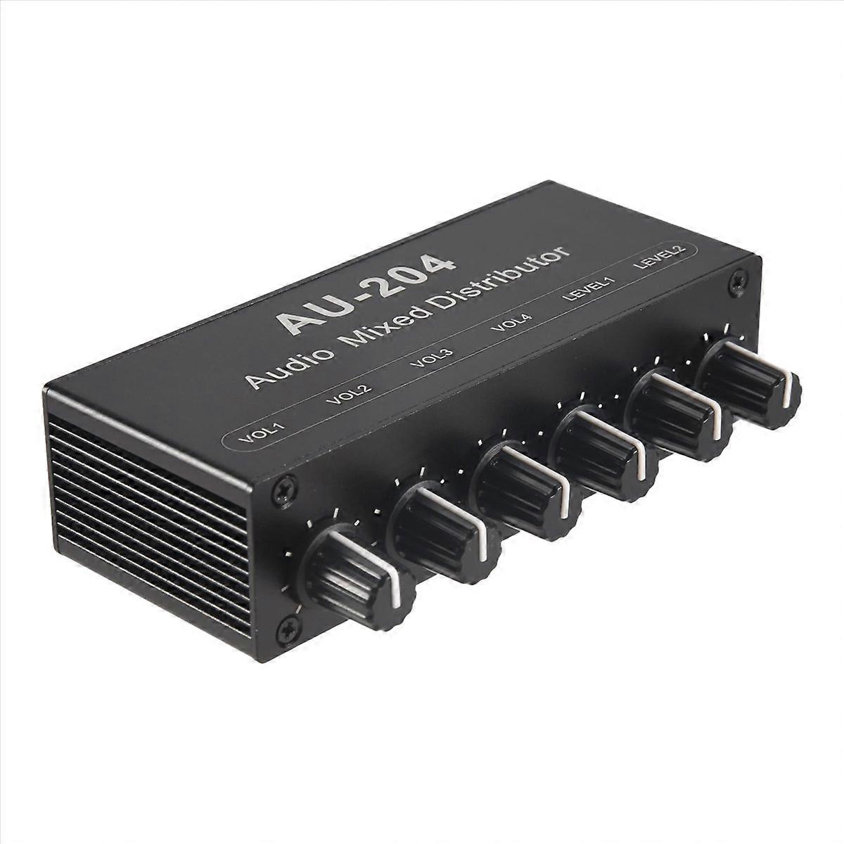 Stereo Mixer Audio (2 Input 4 Output) Push Four Headphones
