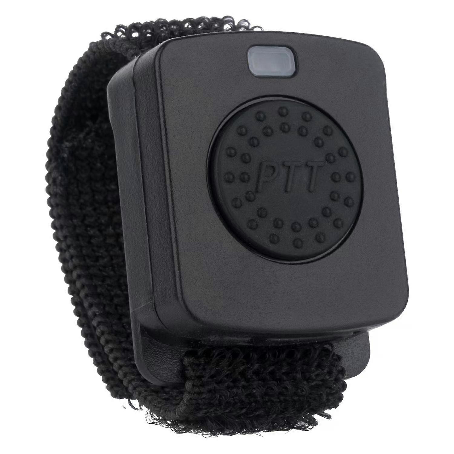 Rechargeable Wireless Bluetooth PTT Button Walkie Talkie Control Button with Adjustable Strap (Velcro Strap Style)