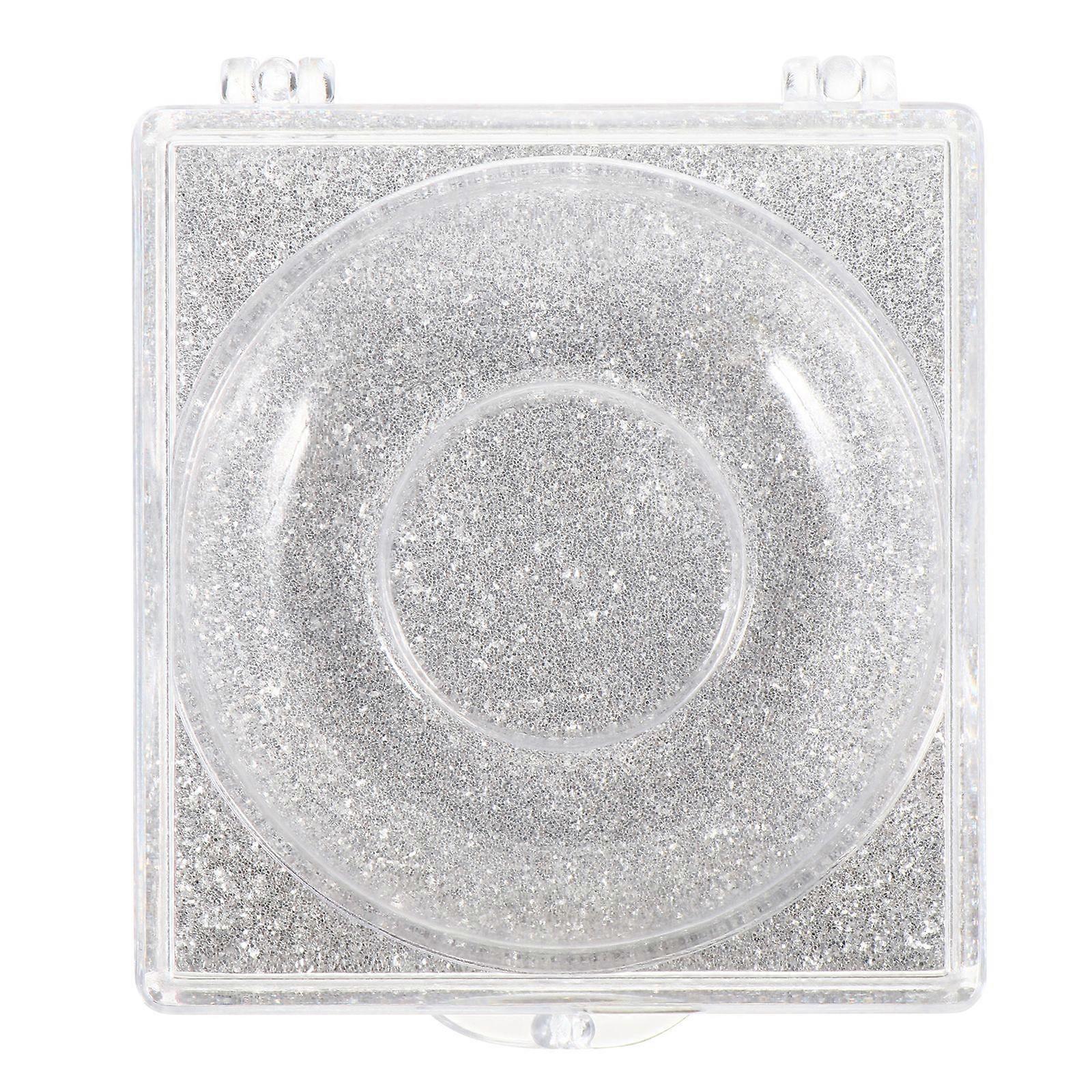 6pcs Empty False Eyelash Packaging Boxes Glitter Square Eyelash Storage Boxes