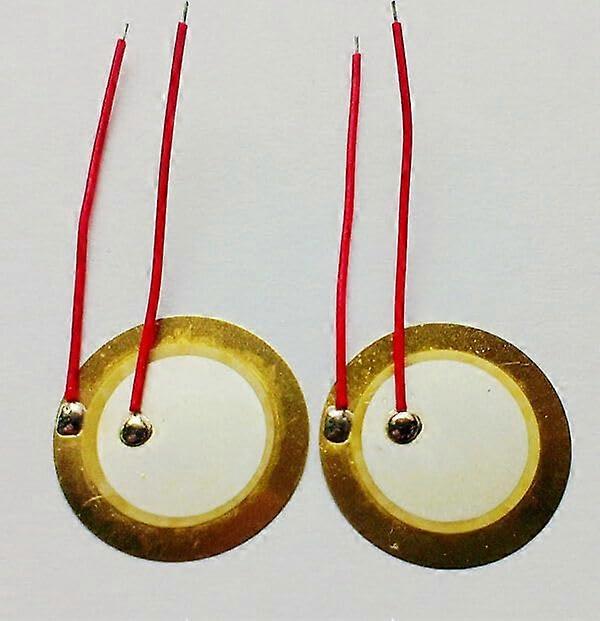 10PCS 27mm Piezo Disc Sensor with Wire for Electronic Drum Trigger,  Sensitivity Dual Sounder Set