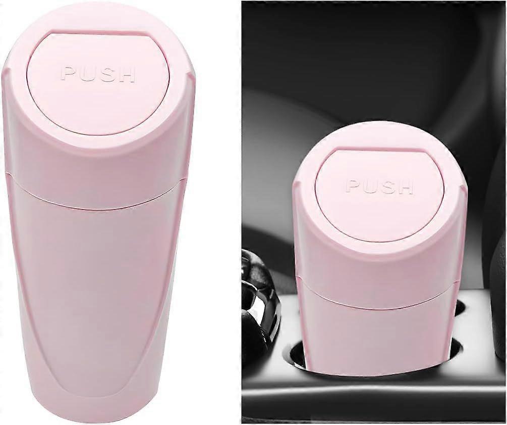 Car Trash Can Bin with Lid, Mini Vehicle Cup Holder Organizer Leakproof Garbage Bin, Waterproof Cup Type Trash Can Multi-Function Storage Container