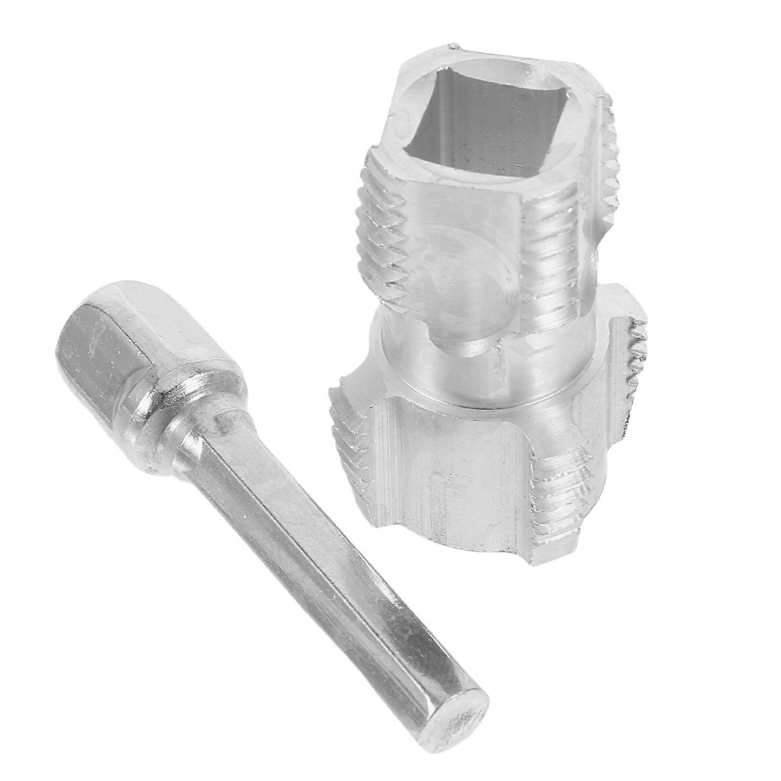 Water Pipe Threader Kit for Internal Thread Opening Silver Alloy Tool