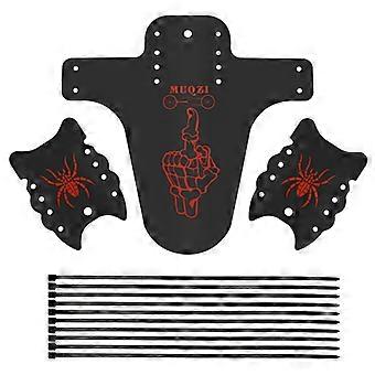 MUQZI Bike Mudguard with Cable Ties Fixed Gear Folding Bicycle Fender Set, 1 Large + 2 Small