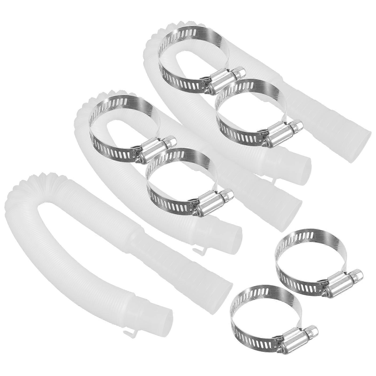 Swimming Pool Replacement Hose for Pool Pump Replacement 3Sets White