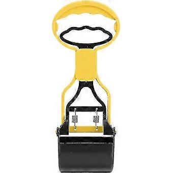 Pet Scoop Cleaner with Long Arm for Indoor Outdoor Pet Waste (Yellow, 1pc)
