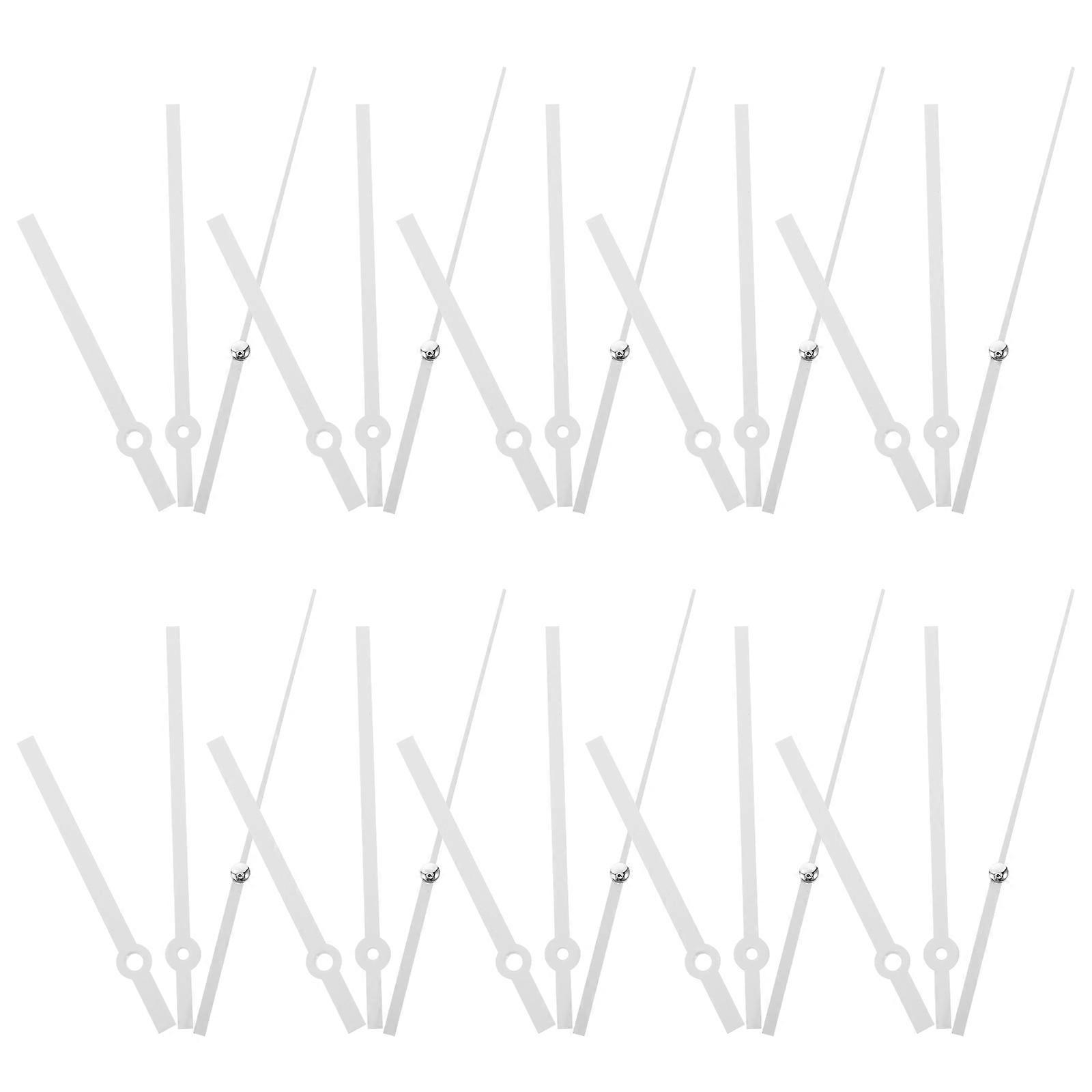 Metal Clock Hands Plastic Clock Pointers for Repairing 10Sets White Home Use