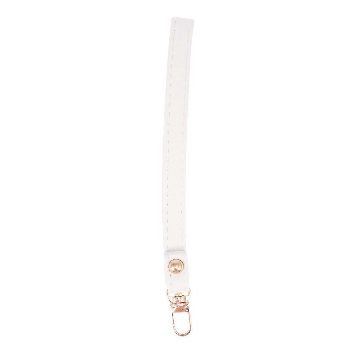 Keychain Hand Strap PU Handbag Wristlet Strap Replacement White