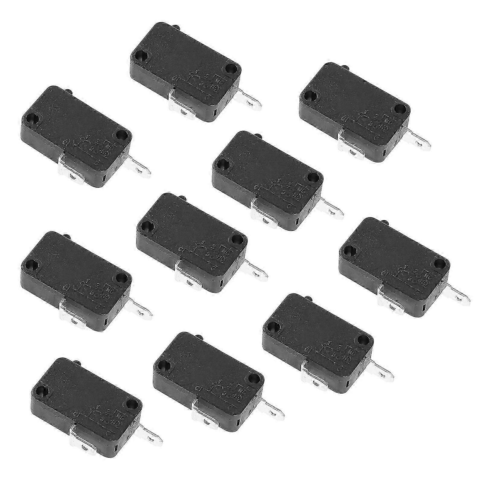 Normally Close Button Switch Replacement 10Pcs 16A Limit Switch for Microwave