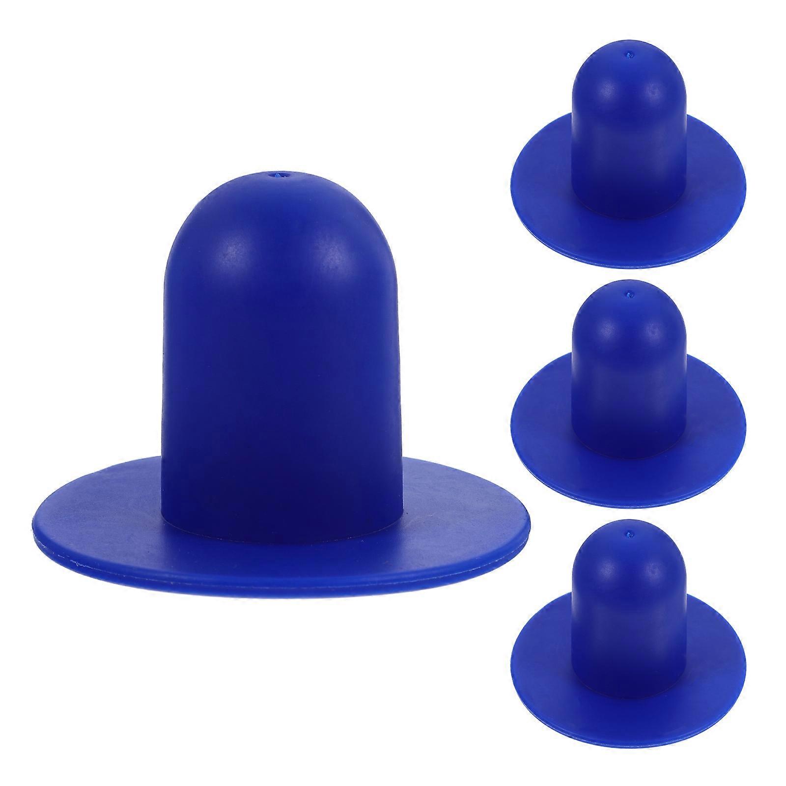 Blue Pool Filter Pump Strainer Hole Plug for Pool 4Pcs PVC Material