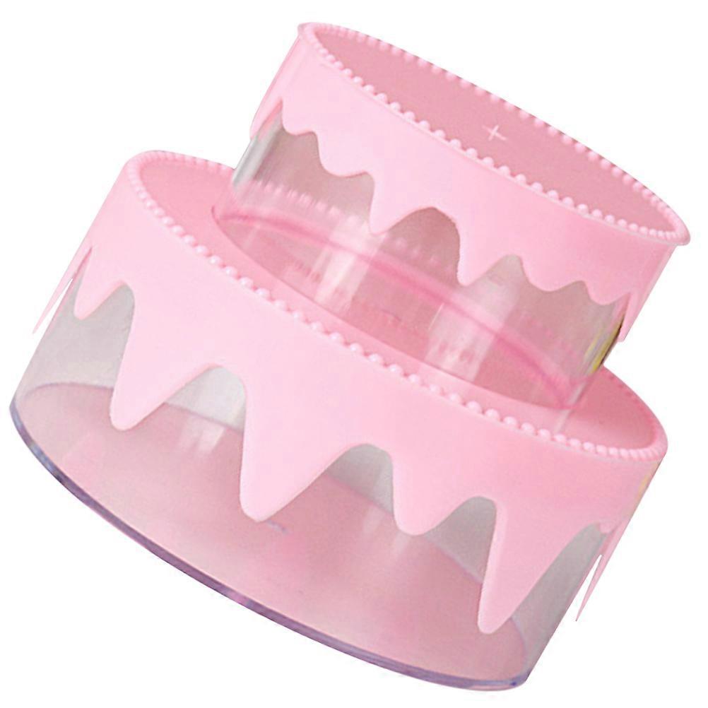 1 Set Round Cake Shaped Storage Boxes Diy Cake Shaped Desktop Storage Boxes
