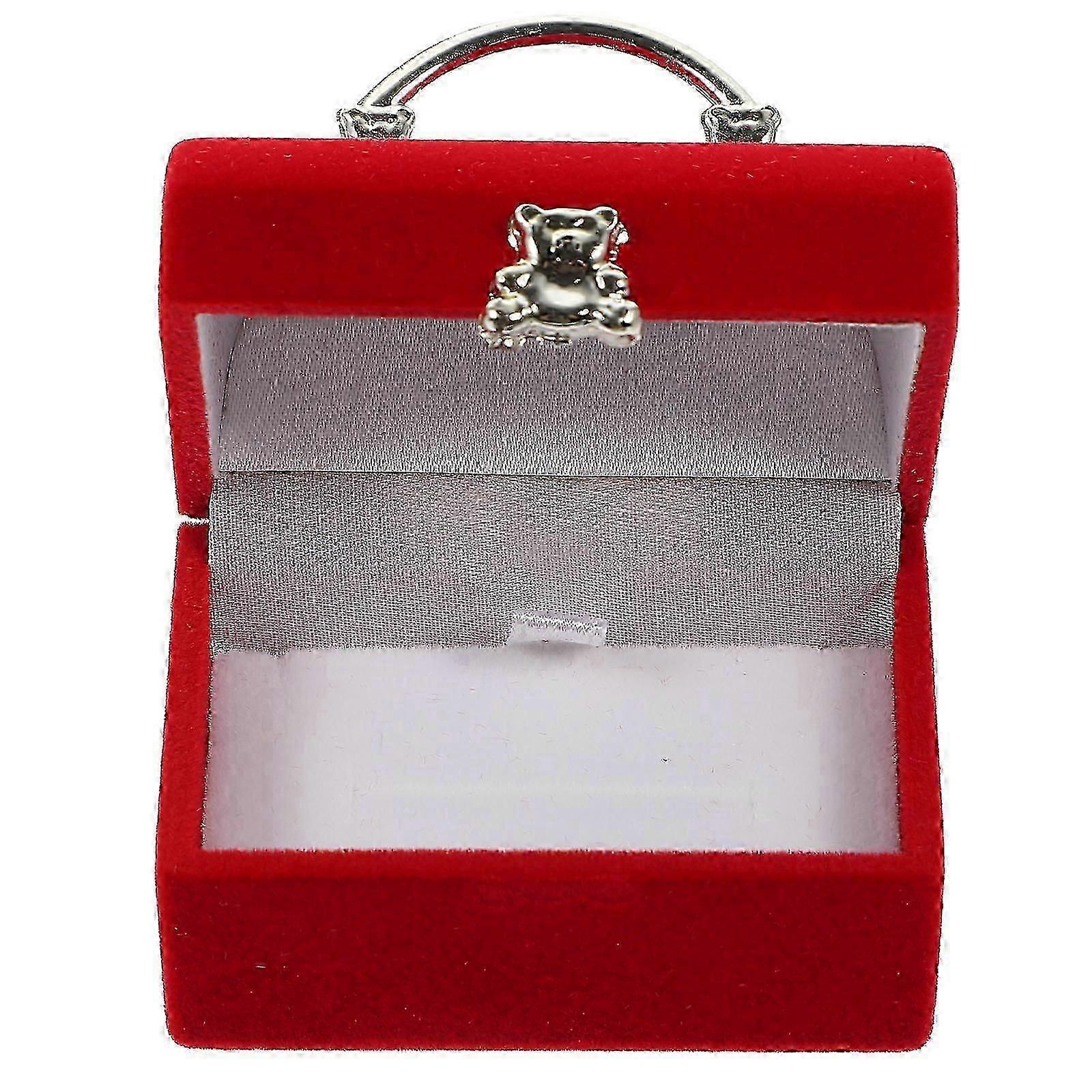 Red Small Gift Box Ring Box for Wedding Ring Storage