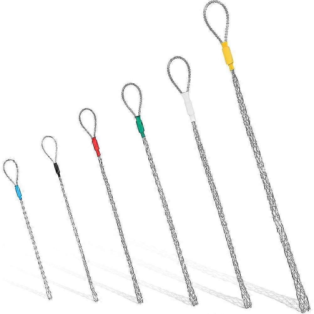 6 Pcs Cable Puller Socks compatible with Electricians, 4-25 mm Wire Puller Grip Kit, Pulling Tools compatible with Light & Heavy Cables