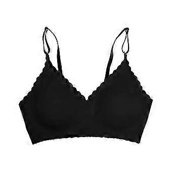 Soutien-gorge confortable en soie glacée, sans armatures, rembourré, à bords ondulés, invisible, idéal pour le yoga, soutien-gorge femme sans coutures - lxb
