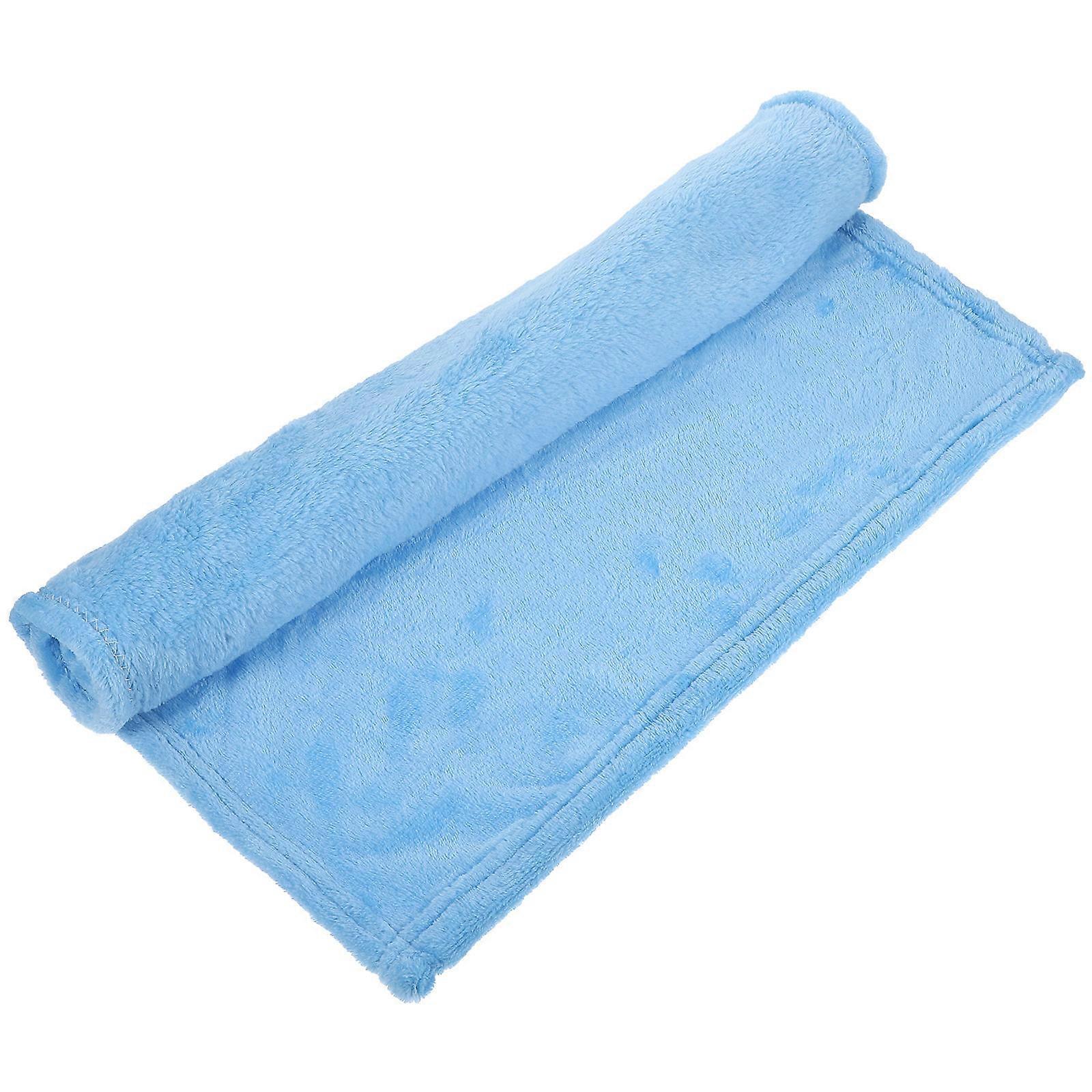 Fleece Pet Blanket Solid Color for Warming Use with Comfortable Towel