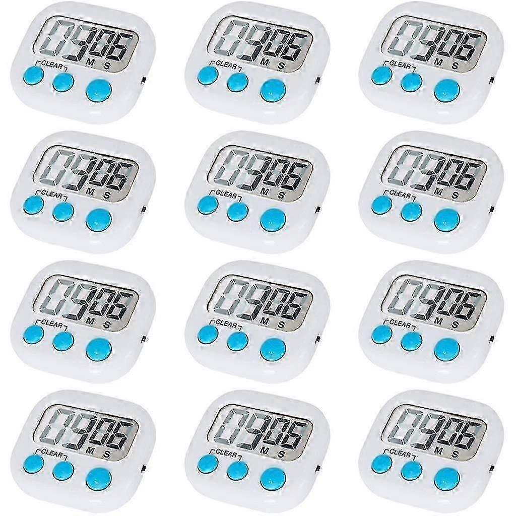 12 Pack Digital Kitchen Timer With On/off Switch, Loud Alarm cy