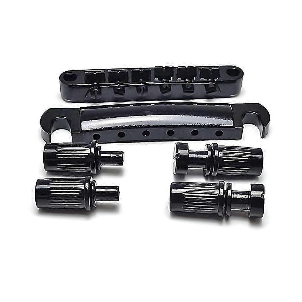 Guitar Roller Saddle Bridge Tailpiece Upper Lower String Bridge with Studs