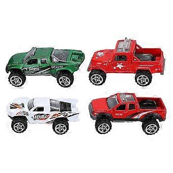 4 pz Off Road Vehicle Model Simulato Graffiti In Lega 1/64 Scalato Pick-up Auto Da Corsa Giocattolo per 3 Anni SopraTipo D