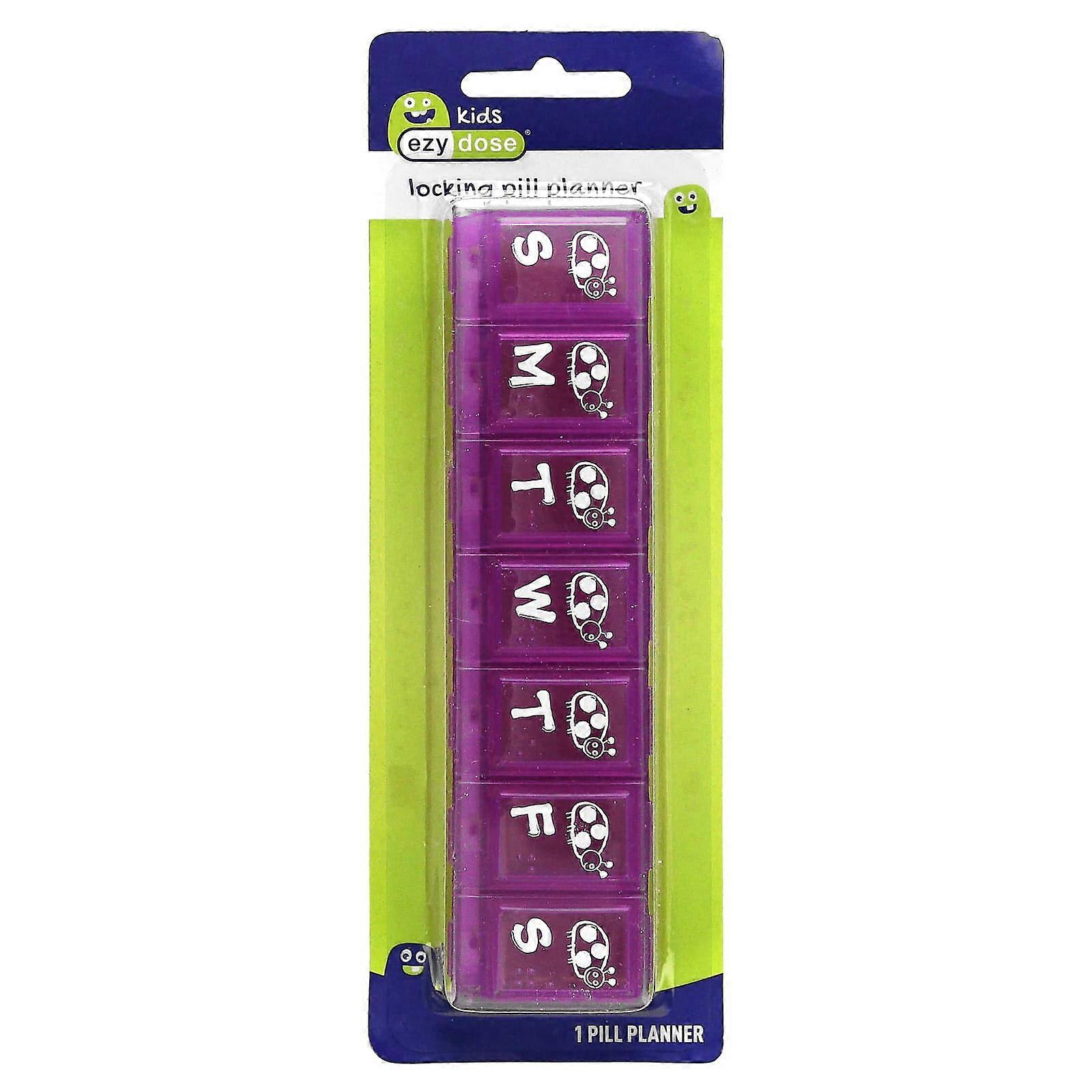 Ezy Dose, Kids, Locking Pill Planner, 1 Count, 4-Pack