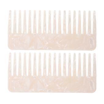 2pcs Combs Fashionable Acetate Combs Anti-static Hair Combs Hair Detangling Combs