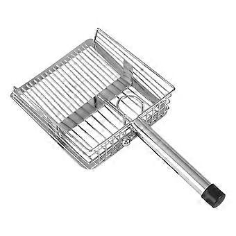 Cats Litter Shovel Accessory Rubber Stainless Steel Handle for Poop and Debris Sifting Scooper Multicolor
