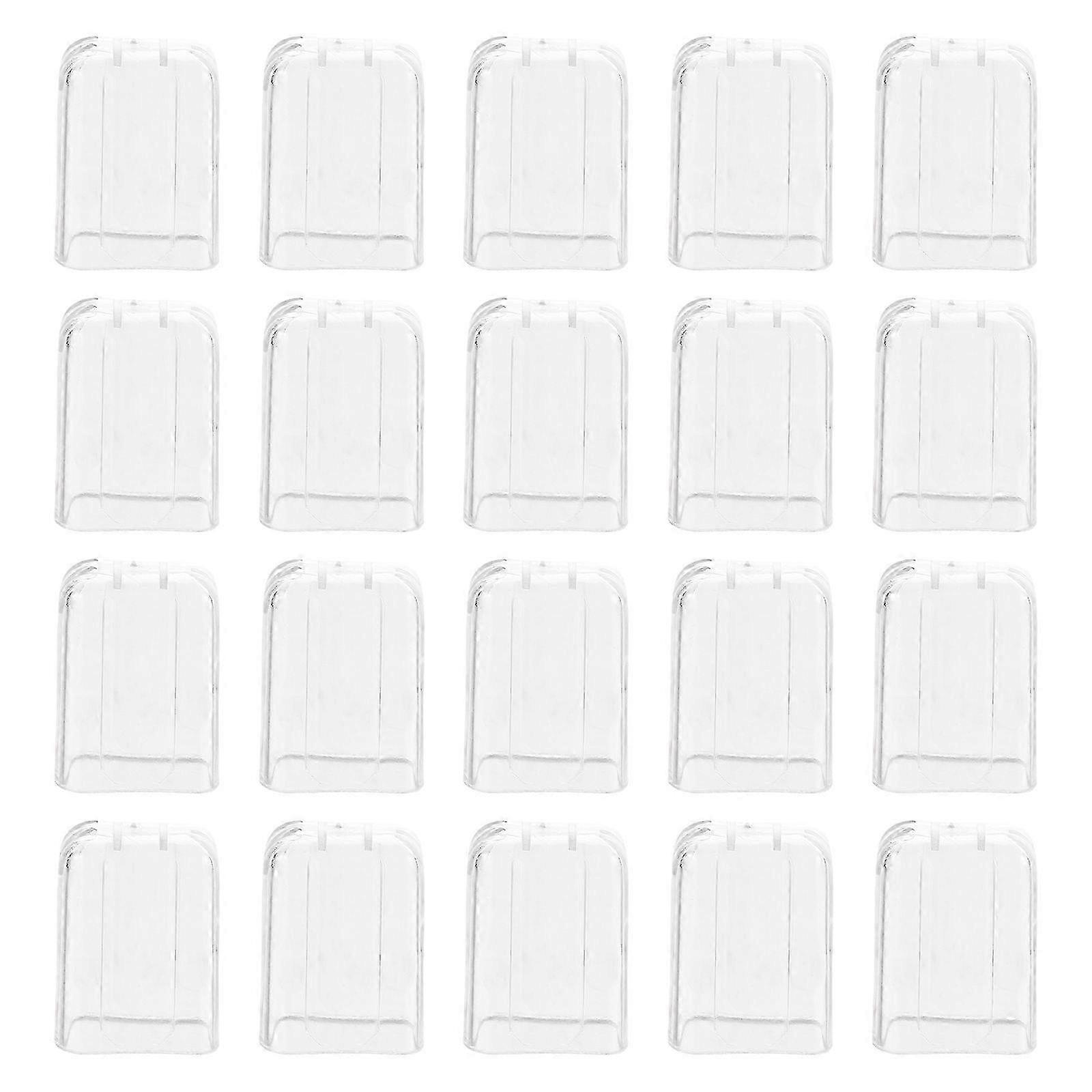 20Pcs Toothbrush Covers Compatible with Toothbrush Heads (Transparent)