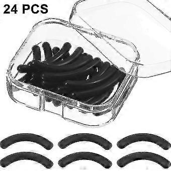 24 peças Curler Refs Eyelash Curler Refer Pads Silicone Rubber Curler Replacement Refiss Pads For Universal Eyelash Curler With A Clear Storage