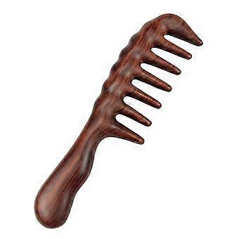 Thick Wood Wide Tooth Comb for Curly Hair, Large Anti-Static Hair Comb