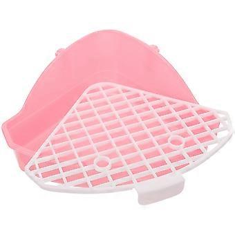 Bunny Litter Box Plastic Small Animal Toilet 3Pcs Pink Use