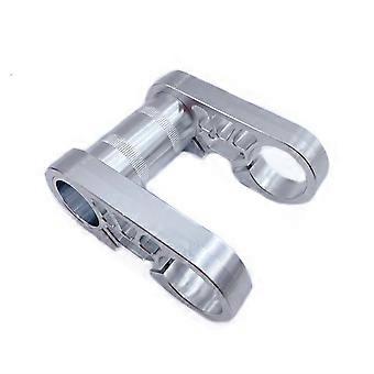 Litepro Folding Bike Double Handlebar Stem Aluminum Alloy 31. 8mm Adjustment Extension compatible with Birdy Bicycle - silver