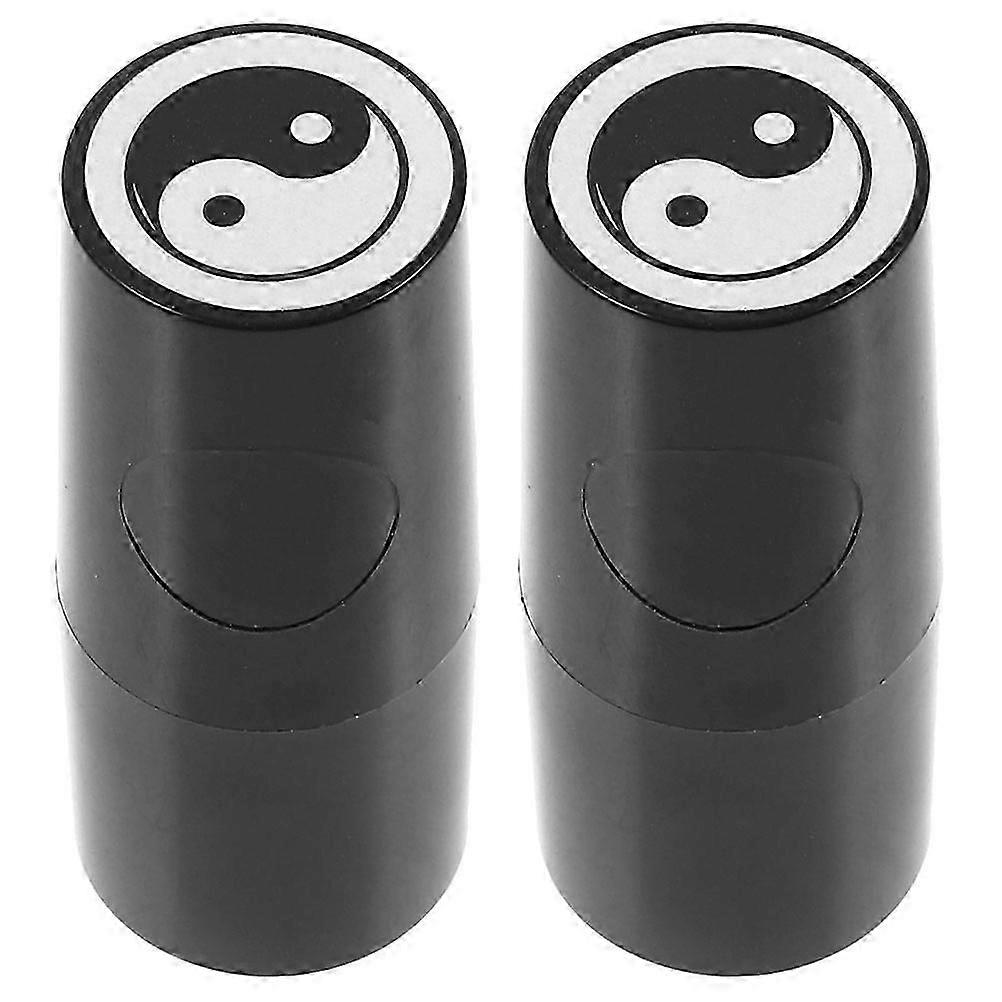 Golf Ball Marker Stamp Quick Drying Function 6Pcs Black Plastic Golf Tool